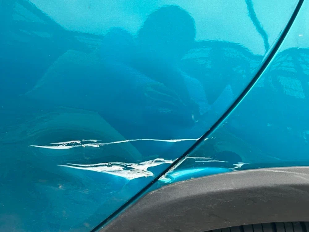 Vehicle damage from a non fault accident before bodyshop repair