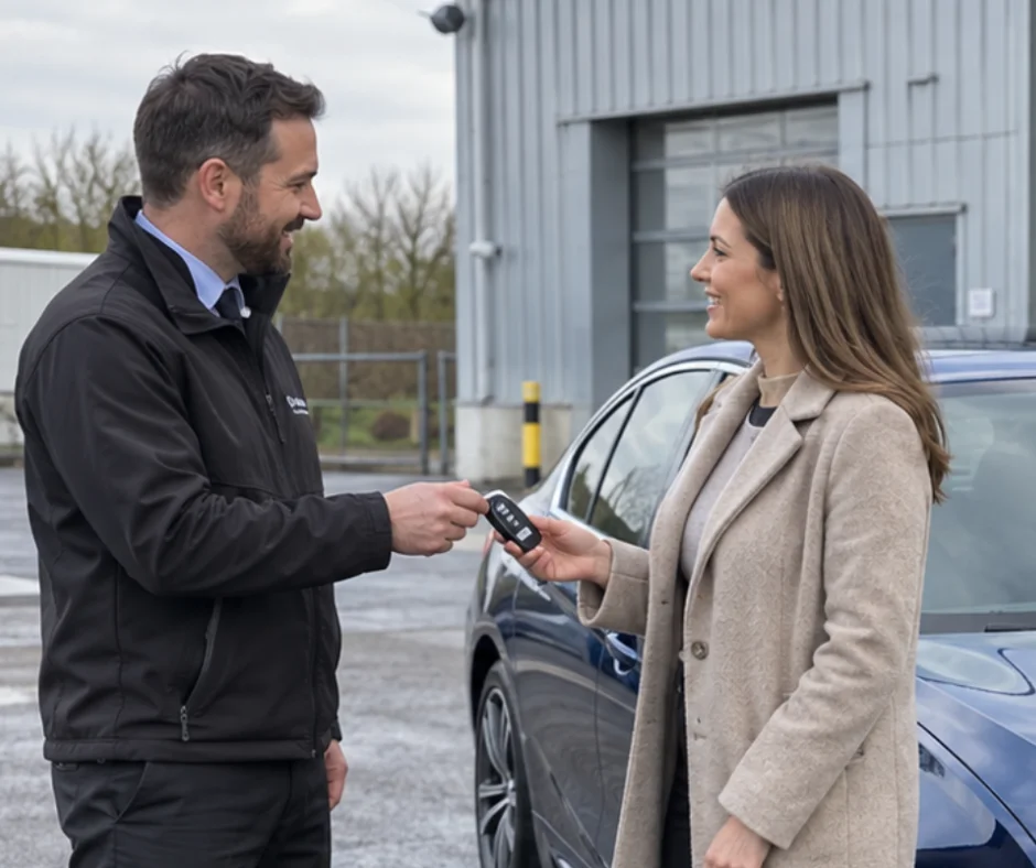Handing over a credit hire replacement vehicle