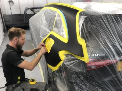 Repair in progress at Sandown