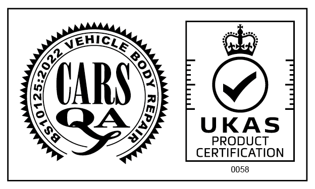 BS10125:2022 British Standard Kitemark for Vehicle Body Repair and UKAS Product Certification—the gold standard for automotive repair safety and quality.