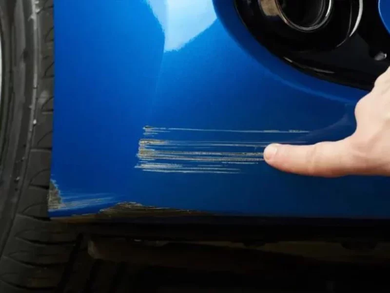 Damage to car paintwork