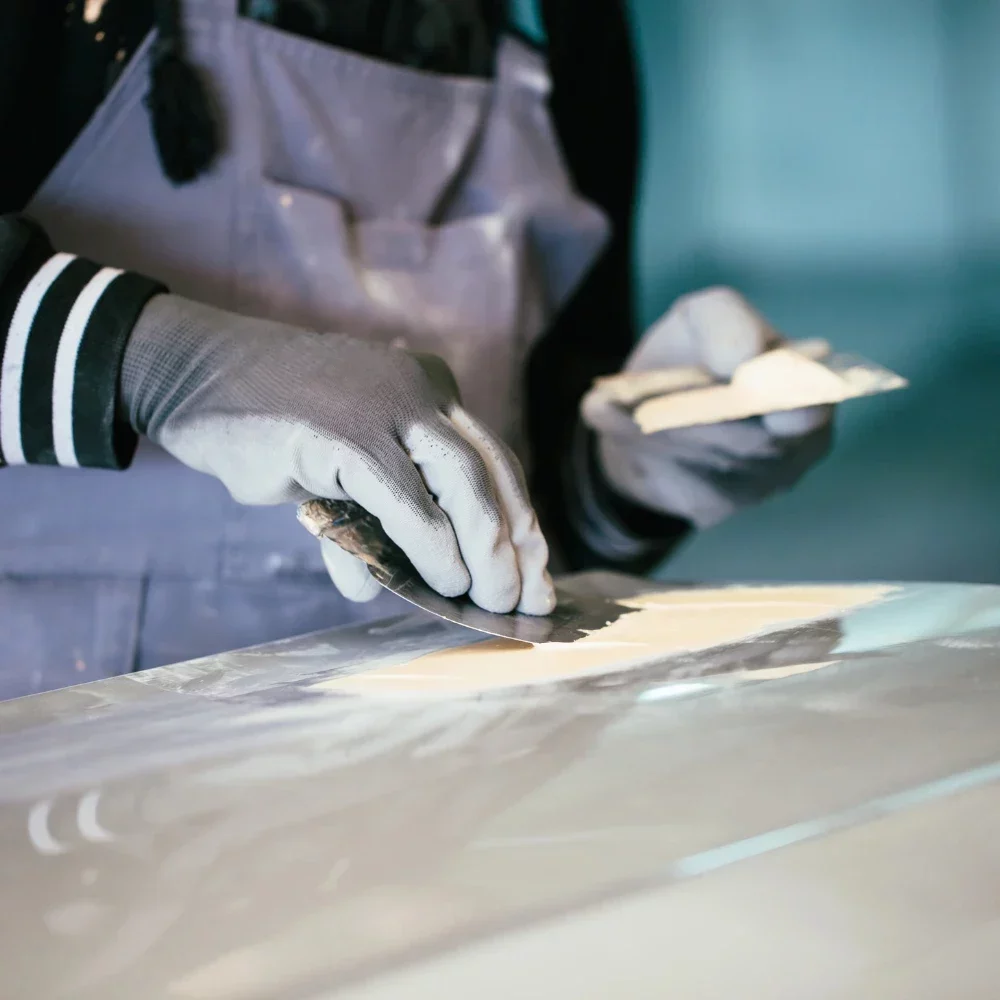 Filling deep scratches