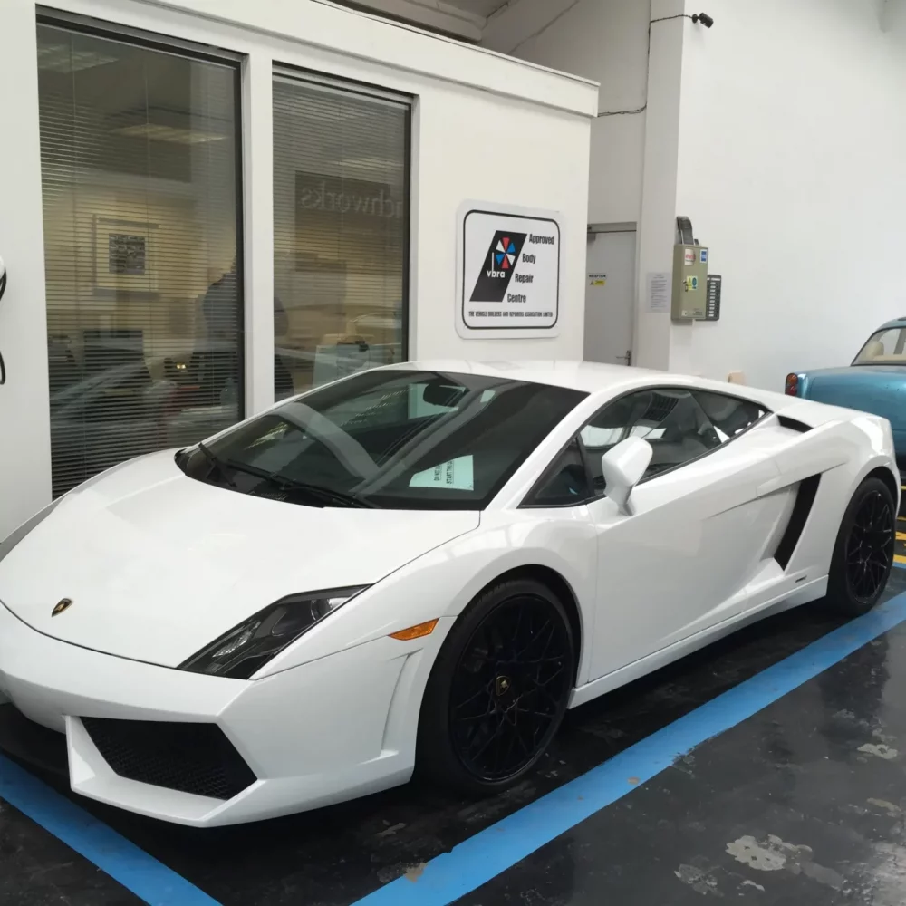 Lamborghini in bodyshop
