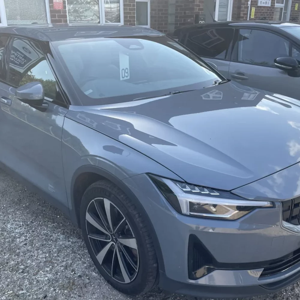 Polestar Bodyshop EV outside of Sandown Coachworks after crash repair work