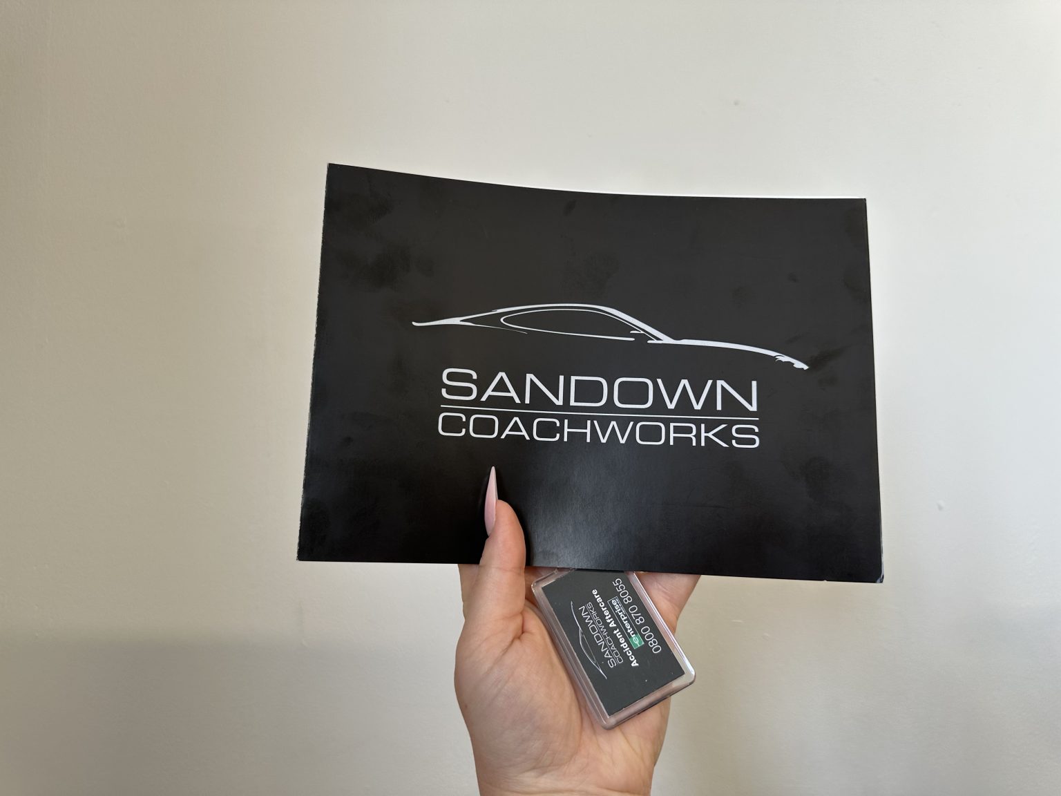 Sandown Coachworks Accident Aftercare leaflet, non-fault accident claims guide