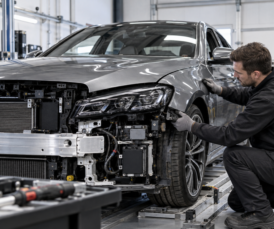 Manufacturer standard vehicle repair in progress